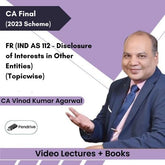 CA Final FR (IND AS 112 - Disclosure of Interests in Other Entities) (Topicwise) Video Lectures by CA Vinod Kumar Agarwal (Pendrive + Books)